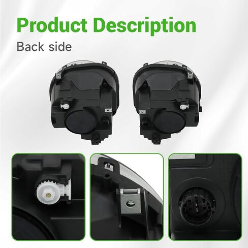 munirater 1 Pair Headlights for 2015-2018 68256570AA, 68256567AA Headlamp Driver and Passenger Side RH&LH in Saudi Arabia
