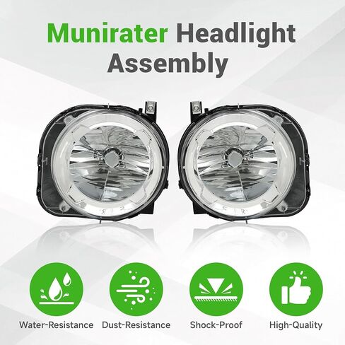 munirater 1 Pair Headlights for 2015-2018 68256570AA, 68256567AA Headlamp Driver and Passenger Side RH&LH in Saudi Arabia