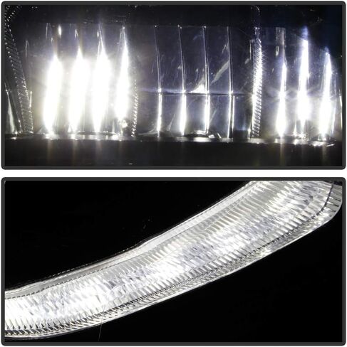 ACANII - For 2019-2020 Toyota Tundra OE مبيت أسود مع أنبوب LED DRL مجموعة المصابيح الأمامية للمصابيح الأمامية الجانب الأيسر للسائق in Kuwait
