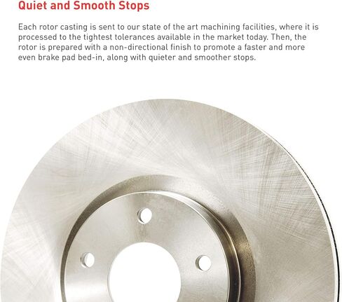 Dynamic Friction Company Rear Brake Rotors Fits 2001-2006 Lexus LS430| Blank Disc Brake Rotors 12.7" Rear in Kuwait