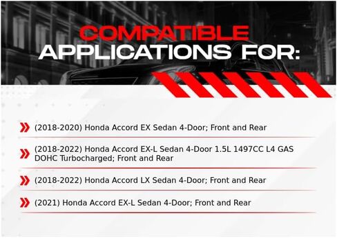 R1 Concepts Brake Rotors fits 2018-2022 Honda Accord| Disc Brake Rotor Set: 11.9" Front & 11.1" Rear in Kuwait