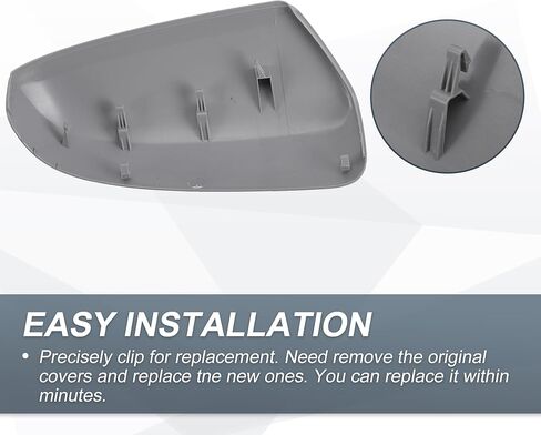 X AUTOHAUX 1 Set Car Rear View Driver Passenger Side Mirror Cover Cap Replacement Gray for NISSAN SENTRA 2007 2008 2009 2010 2011 2012 Mirror Guard Covers in Kuwait