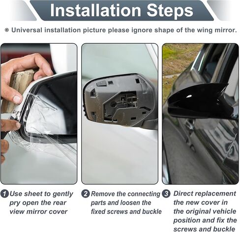 X AUTOHAUX 1 Set Car Rear View Driver Passenger Side Mirror Cover Cap Replacement Gray for NISSAN SENTRA 2007 2008 2009 2010 2011 2012 Mirror Guard Covers in Kuwait