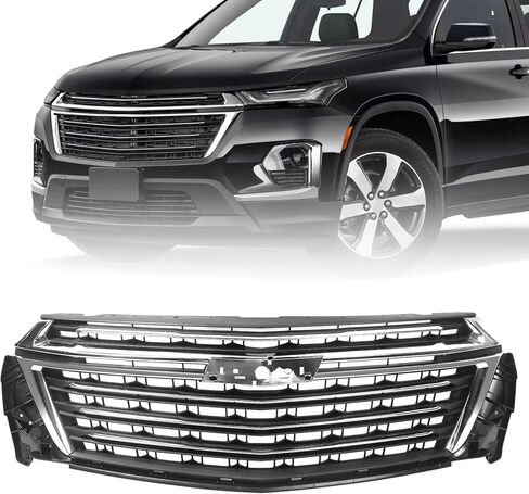 JOLONG Front Upper Grille for Chevrolet Traverse 2022-2023 Replacement for 87830141 (Chrome) in Saudi Arabia