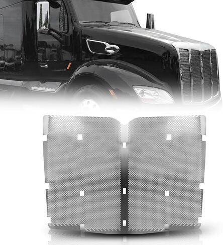 Chrome Front Hood Radiator Replacement Grille Bug Screen fit for 2013-2022 Peterbilt 579 in Saudi Arabia