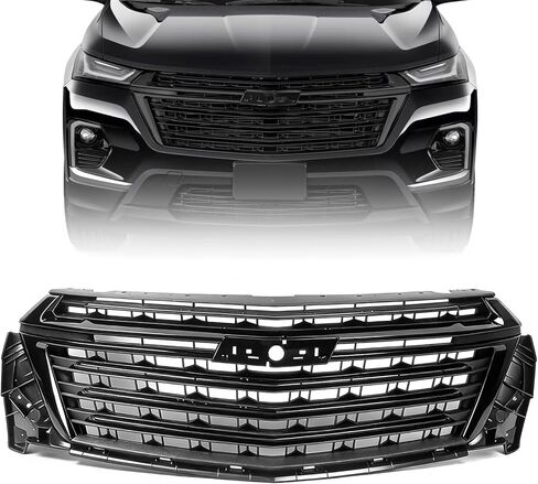 JOLONG Front Upper Grille for Chevrolet Traverse 2022-2023 Replacement for 87830141 (Chrome) in Saudi Arabia