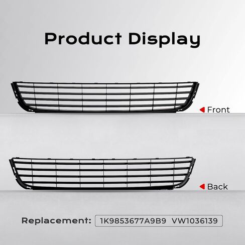شبكة المصد الأمامي من KARPAL مناسبة لـ 2010-2014 Volkswagen Jetta & Golf محكم 1K9853677A9B9 VW1036139 in Kuwait