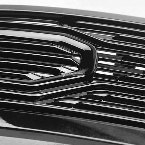 Glossy Black Big Horn Style Horizontal Front Hood Bumper Grill Grille Guard ABS With Shell Compatible With 10-18 Dodge Ram 2500/3500 / 4500/5500 in Saudi Arabia