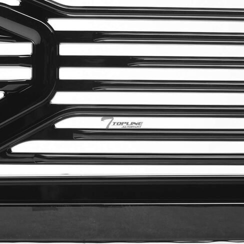 Glossy Black Big Horn Style Horizontal Front Hood Bumper Grill Grille Guard ABS With Shell Compatible With 10-18 Dodge Ram 2500/3500 / 4500/5500 in Saudi Arabia