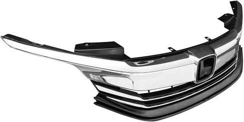 Front Grille Black w/Chrome Trim Grill Compatible with 2016 2017 Honda Accord Sedan 4Dr in Saudi Arabia