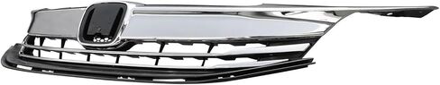 Front Grille Black w/Chrome Trim Grill Compatible with 2016 2017 Honda Accord Sedan 4Dr in Saudi Arabia