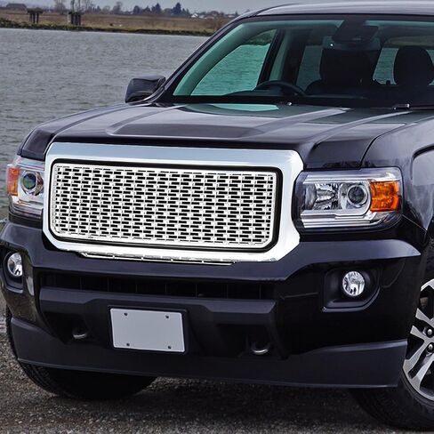 المصد الأمامي/شبكة غطاء المحرك/الشبكة من Auto Dynasty متوافقة مع جي إم سي كانيون 15-18، طراز دينالي ABS، كروم in Kuwait