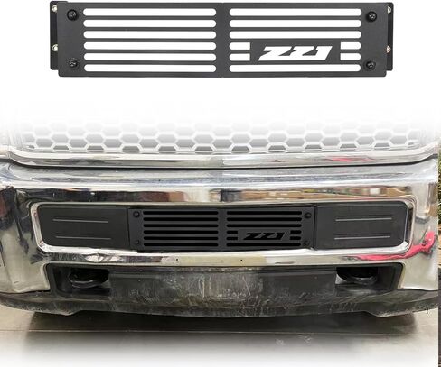 شبكة تبريد المصد الأمامي CPW لسيارة Chevy Silverado 2500/3500/2500HD/3500HD 2015-2019 تناسب المصد الأمامي للمصنع، لا يلزم القطع، مادة فولاذية بتصميم خاص Z71 in Kuwait