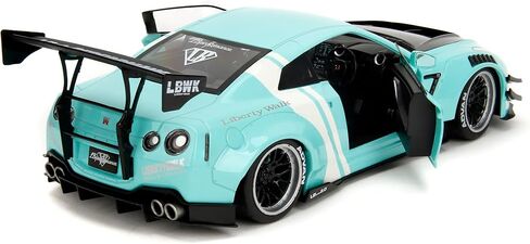Jada Pink Slips 2020 Liberty Walk GT35 Type2 Nissan GTR R35-1:18 Scale Diecast Model with Opening Doors and Working Steering - for Collectors and Enthusiasts 14+ - Mint Green in Saudi Arabia