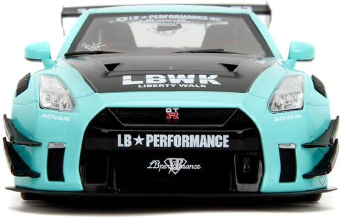 Jada Pink Slips 2020 Liberty Walk GT35 Type2 Nissan GTR R35-1:18 Scale Diecast Model with Opening Doors and Working Steering - for Collectors and Enthusiasts 14+ - Mint Green in Saudi Arabia