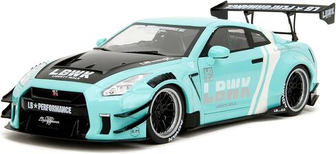 Jada Pink Slips 2020 Liberty Walk GT35 Type2 Nissan GTR R35-1:18 Scale Diecast Model with Opening Doors and Working Steering - for Collectors and Enthusiasts 14+ - Mint Green in Saudi Arabia