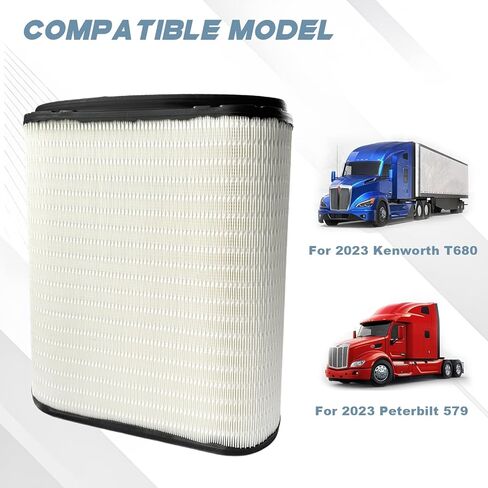 فلتر هواء المحرك D37-1061 متوافق مع Kenworth T680 2023/2023 Peterbilt 579 2023 يستبدل D371061 (عبوتان) in Kuwait