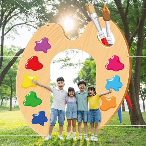 3 Pcs Art Classroom Door Decorations Large Paint Brushes Palette Fabric Banner Artist Painting Photo Booth Backdrop for School, Classroom, Teacher Bulletin Board, Art Party Wall Decor in Kuwait
