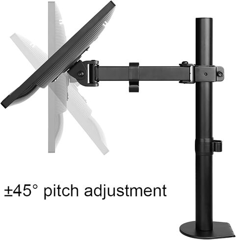 Universal Tv Stand Monitor Mount with Swivel, Tilt, Height Adjustable for 12-27 Inch Screens in Saudi Arabia