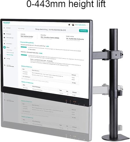 Universal Tv Stand Monitor Mount with Swivel, Tilt, Height Adjustable for 12-27 Inch Screens in Saudi Arabia