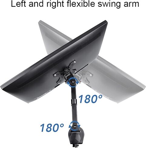 Universal Tv Stand Monitor Mount with Swivel, Tilt, Height Adjustable for 12-27 Inch Screens in Saudi Arabia