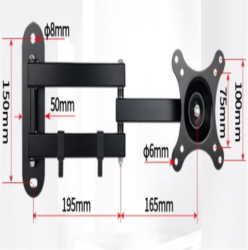 Screen Stand, 10-27 Inch Rotating Telescopic LCD Monitor Bracket Universal Wall-Mounted Tv Rack in Saudi Arabia