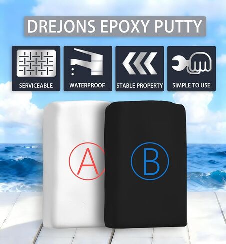 Epoxy Putty Sculpt Clay - 200g Fast Repair Epoxy Filler for Fixing Leaks, Cracks, Sculpting, 2 Part Putty Sculpt Clay for Metal, Tile, Concrete, Plastic, Wood (White) in Saudi Arabia