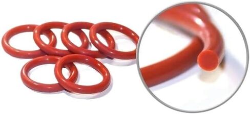10pcs CS 2/2.4/3/4mm OD 5~90mm Red VMQ O Ring Seal Gasket Silicon Silica Gel Food Grade Rubber O-ring(OD 41mm,CS 4mm (10Pcs)) in Kuwait