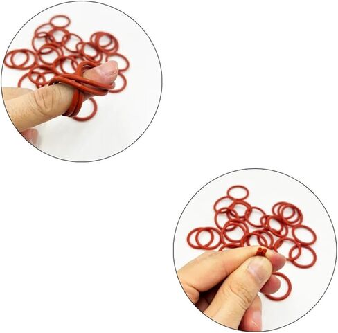 Silicone CS 1/1.5/2.0/2.4/3.1 Sealing Washer Red Plumbing Gasket Oil Resistant Heat-Resistant(2.4mm (100pcs)) in Saudi Arabia