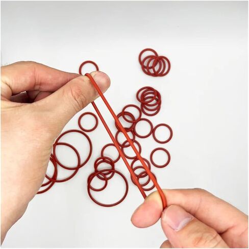 Silicone CS 1/1.5/2.0/2.4/3.1 Sealing Washer Red Plumbing Gasket Oil Resistant Heat-Resistant(2.4mm (100pcs)) in Saudi Arabia