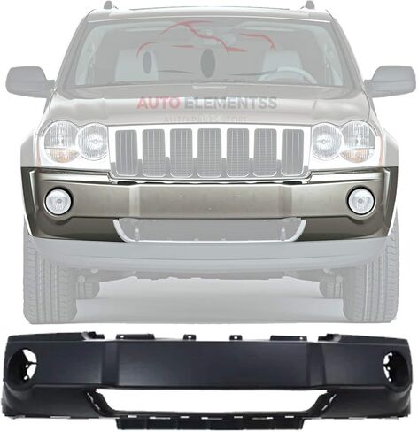 Front Bumper Cover Primed Plastic For 2005-2007 Jeep Grand Cherokee Direct Replacement in Saudi Arabia
