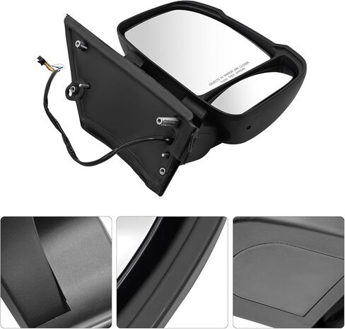 CH1321417 8 Pins Right Passenger Side Mirror compatible with Dodge Ram Promaster 1500 2500 3500 2014-2024 with Heated Turn Signal Light Temperature Sensor Power Glass Short Arm in Saudi Arabia