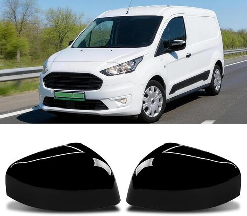 Moonlinks 1Pair Compatible with Ford Transit Connect 2014-2023 Mirror Cover Replacement, Textured Black Left Driver Side & Right Passenger Side Door Rearview Side Clip-on Mirror Cap in Saudi Arabia