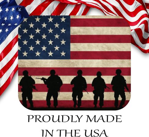 Veteran Soldiers USA Flag Rustic Tattered Patriotic Mouse Pad Mat Mousepad for Desk Computer Laptop PC Gaming Home or Office Gift for American Veteran MP151 in Saudi Arabia