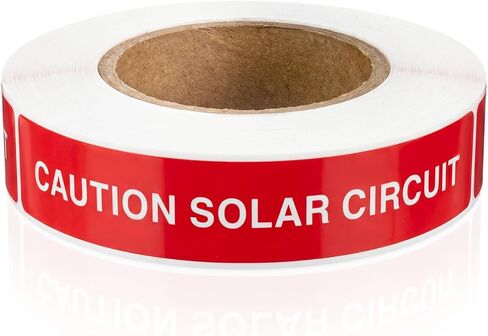 250 Pcs Caution Solar Circuit Stickers - PV Photovoltaic System Safety Stickers Vinyl Labels Roll for Solar Installers in Saudi Arabia