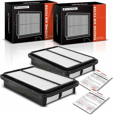 A-Premium 2-PC Engine Air Filter Compatible with Geo Storm & Isuzu Impulse, Stylus & Mazda 929 & Toyota 4Runner, Pickup, Previa, Tacoma, 1990-2004, 1.6L 2.4L 2.7L, Rigid Panel in Kuwait