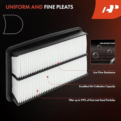 A-Premium 2-PC Engine Air Filter Compatible with Geo Storm & Isuzu Impulse, Stylus & Mazda 929 & Toyota 4Runner, Pickup, Previa, Tacoma, 1990-2004, 1.6L 2.4L 2.7L, Rigid Panel in Kuwait