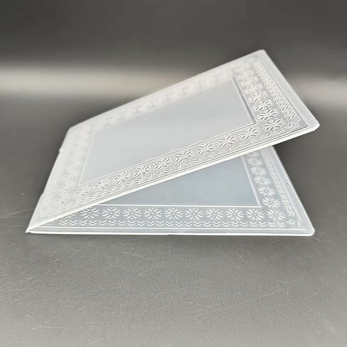 Plastic Embossing Folder A6 Size Square Flowers Border Paper Crafts Plastic Textured Impressions for Card Making Scrapbooking in Saudi Arabia