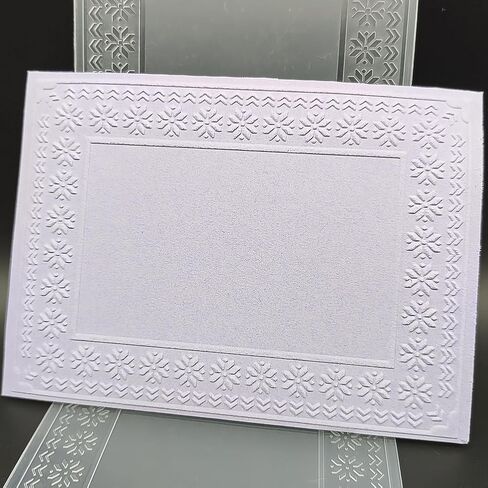Plastic Embossing Folder A6 Size Square Flowers Border Paper Crafts Plastic Textured Impressions for Card Making Scrapbooking in Saudi Arabia