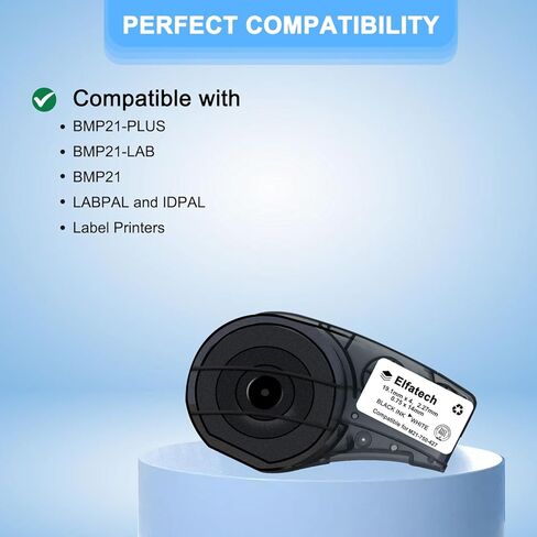 (M21-1500-427) Label Tape Replacement for M21-1500-427 Self-Laminating Wire Wrap for Control and Electrical Panels, Datacom Cables Black on White- For M210, M210-LAB, M211, BMP21-PLUS Printers(1-Pack) in Saudi Arabia
