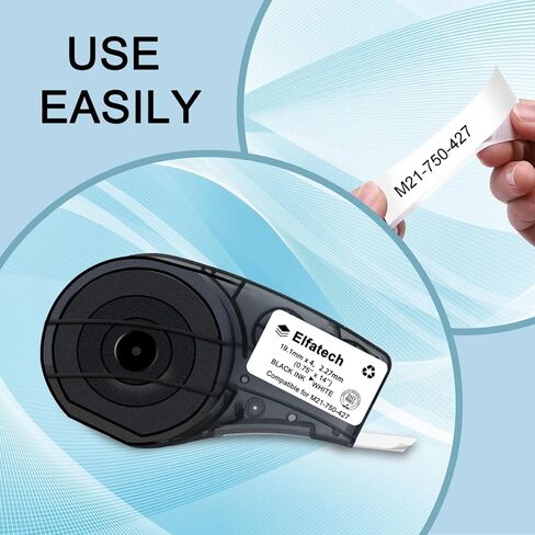 (M21-1500-427) Label Tape Replacement for M21-1500-427 Self-Laminating Wire Wrap for Control and Electrical Panels, Datacom Cables Black on White- For M210, M210-LAB, M211, BMP21-PLUS Printers(1-Pack) in Saudi Arabia