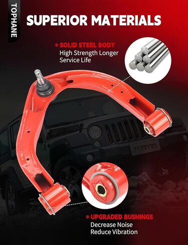 طقم تعليق أمامي 12 قطعة لسيارة Nissan Titan Armada Infiniti QX56، 2 ذراع تحكم علوي مع مفاصل كروية، 2 مفاصل كروية سفلية، مواصفات OEM، جلبة PU in Kuwait