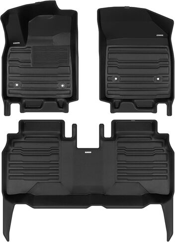 TuxMat - for Cadillac Lyriq 2023-2026 Models - Custom Car Mats - Maximum Coverage, All Weather, Laser Measured - This Full Set Includes 1st and 2nd Rows in Saudi Arabia