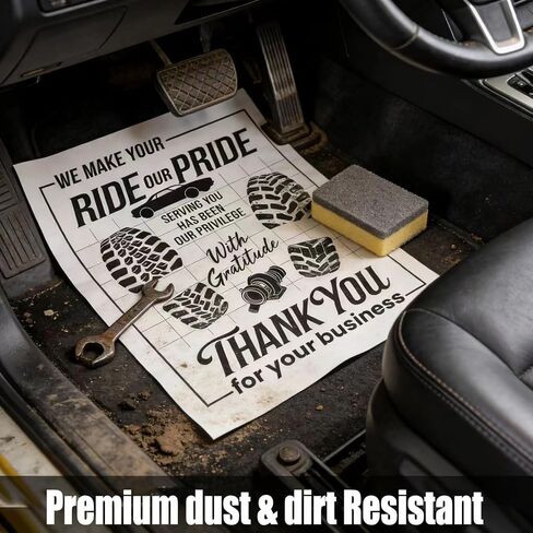 100Pcs Disposable Car Paper Floor Mats 16x20 Inch, Detailing Floor Mats Paper, Car Wash Paper Floor Mats- Kraft Paper Mats for Auto Detailing, Repair & Car Wash in Saudi Arabia