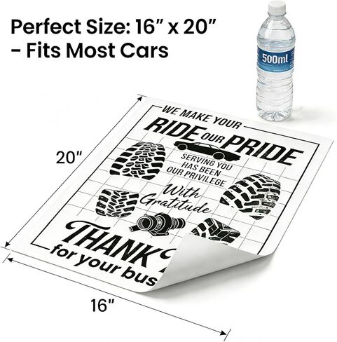 100Pcs Disposable Car Paper Floor Mats 16x20 Inch, Detailing Floor Mats Paper, Car Wash Paper Floor Mats- Kraft Paper Mats for Auto Detailing, Repair & Car Wash in Saudi Arabia