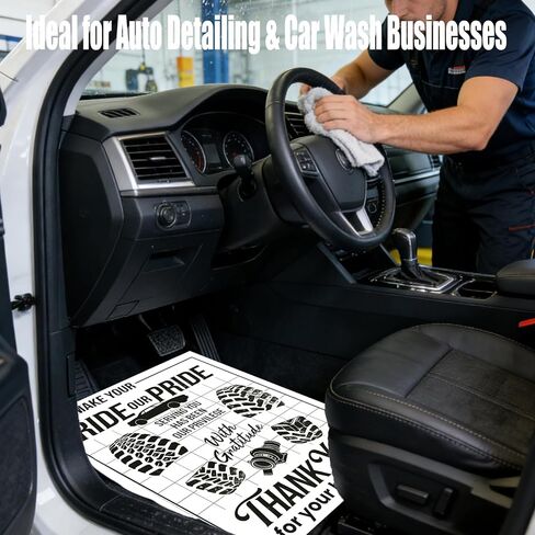 100Pcs Disposable Car Paper Floor Mats 16x20 Inch, Detailing Floor Mats Paper, Car Wash Paper Floor Mats- Kraft Paper Mats for Auto Detailing, Repair & Car Wash in Saudi Arabia