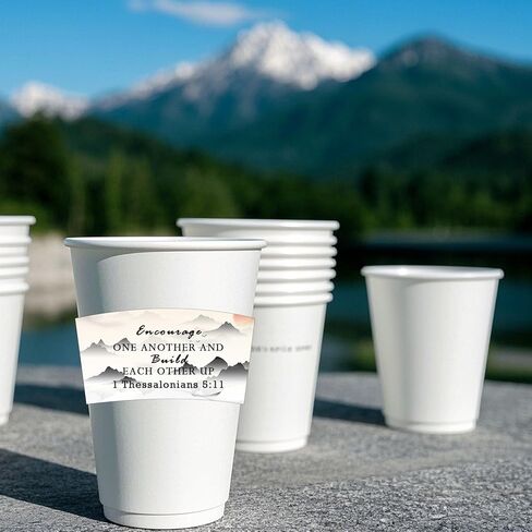 wootile Bible Verse Paper Coffee Cup Sleeves 25 Pack Disposable Coffee Sleeves Hot Drink Holder for Paper Cups Drink Beverage Cup Wrap for Coffee in Saudi Arabia
