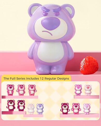 MINISO Disney Lotso Strawberry Bear 4 في 1 صندوق أعمى صغير من الفينيل لعبة قطيفة صندوق المفاجآت نموذج تصميم عشوائي لعبة قابلة للتجميع لديكور المنزل وهدايا عيد الميلاد (شخصية واحدة عشوائية) in Kuwait