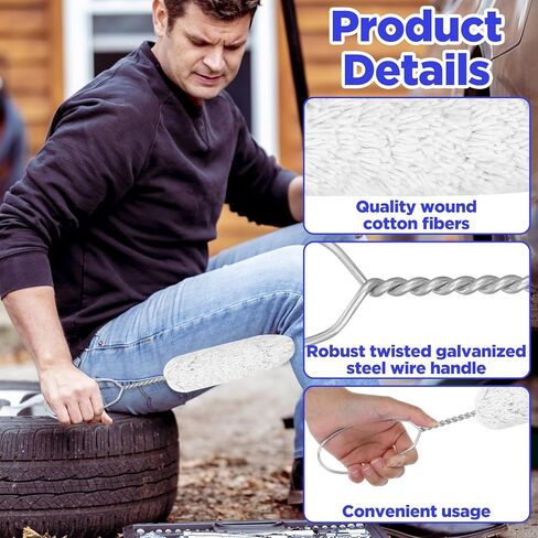 10 Pack Tire Lube Brush Applicator Swabs 11.8 Inches Extra Long Handle Tire Lubricant Applicator for Changing Tires in Saudi Arabia