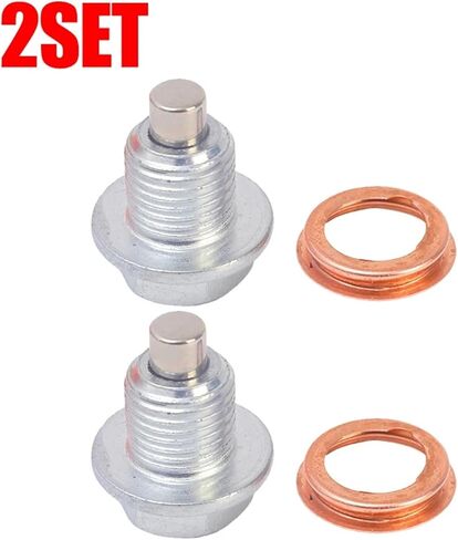 1/2/3/5Set Car Magnetic Oil Drain Screw Gasket M12 *1.25 Auto Engine Accessories(2set) in Saudi Arabia